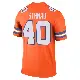 ＃40 Men's Justin Strnad Orange Legend Denver Broncos Alternate Mile High Collection 1977 Throwback Jersey