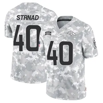 ＃40 Youth Justin Strnad Arctic Camo Limited Denver Broncos 2024 Salute to Service Jersey