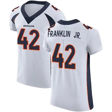 ＃42 Men's Sam Franklin Jr. White Elite Denver Broncos Vapor Untouchable Jersey
