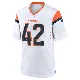 ＃42 Youth Sam Franklin Jr. White Game Denver Broncos 2nd Jersey