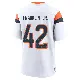 ＃42 Youth Sam Franklin Jr. White Game Denver Broncos 2nd Jersey