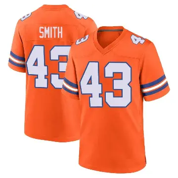 ＃43 Youth Keidron Smith Orange Game Denver Broncos Alternate Mile High Collection 1977 Throwback Jersey