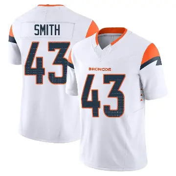 ＃43 Youth Keidron Smith White Limited Denver Broncos Vapor F.U.S.E. Jersey