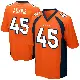 ＃45 Men's Nate Adkins Orange Game Denver Broncos Team Color Jersey