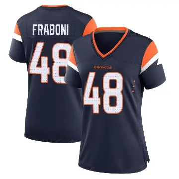 ＃48 Women's Mitchell Fraboni Navy Game Denver Broncos Alternate Jersey