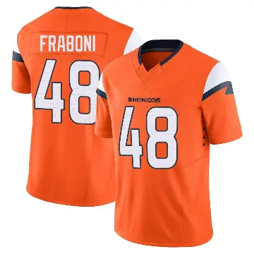 ＃48 Youth Mitchell Fraboni Orange Limited Denver Broncos Vapor F.U.S.E. 2nd Jersey