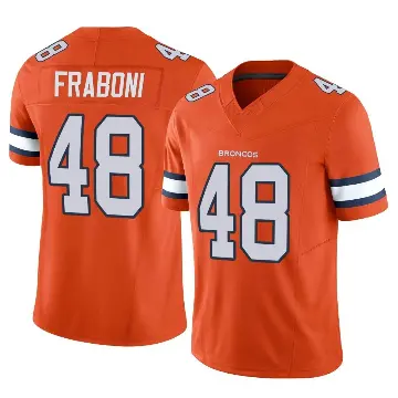 ＃48 Youth Mitchell Fraboni Orange Limited Denver Broncos Vapor F.U.S.E. Jersey
