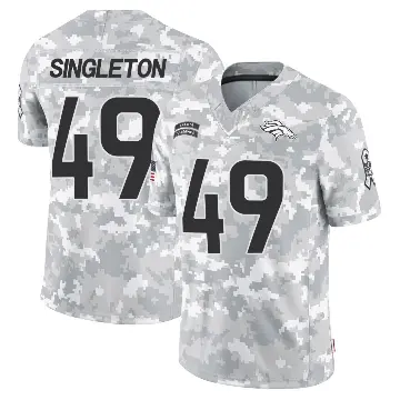 ＃49 Men's Alex Singleton Arctic Camo Limited Denver Broncos 2024 Salute to Service Jersey