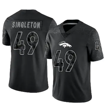 ＃49 Men's Alex Singleton Black Limited Denver Broncos Reflective Jersey