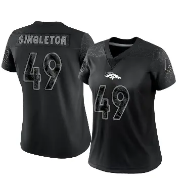 ＃49 Women's Alex Singleton Black Limited Denver Broncos Reflective Jersey