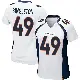 ＃49 Women's Alex Singleton White Game Denver Broncos Jersey
