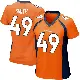 ＃49 Women's Dennis Smith Orange Game Denver Broncos Team Color Jersey