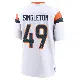 ＃49 Youth Alex Singleton White Game Denver Broncos 2nd Jersey