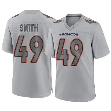 ＃49 Youth Dennis Smith Gray Game Denver Broncos Atmosphere Fashion Jersey