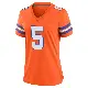 ＃5 Women's Trent Sherfield Sr. Orange Game Denver Broncos Alternate Mile High Collection 1977 Throwback Jersey