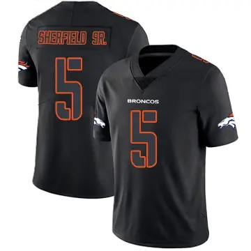 ＃5 Youth Trent Sherfield Sr. Black Impact Limited Denver Broncos Jersey