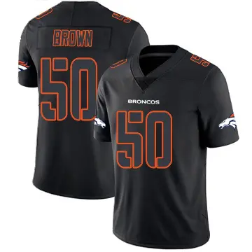 ＃50 Men's JB Brown Black Impact Limited Denver Broncos Jersey