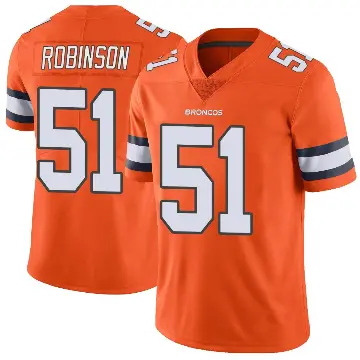 ＃51 Youth Que Robinson Orange Limited Denver Broncos Color Rush Vapor Untouchable Jersey