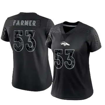 ＃53 Women's Andrew Farmer Black Limited Denver Broncos Reflective Jersey