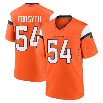 ＃54 Youth Alex Forsyth Orange Game Denver Broncos Jersey
