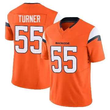 ＃55 Men's Jordan Turner Orange Limited Denver Broncos Vapor F.U.S.E. 2nd Jersey