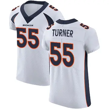 ＃55 Men's Jordan Turner White Elite Denver Broncos Vapor Untouchable Jersey
