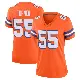 ＃55 Women's Jordan Turner Orange Game Denver Broncos Alternate Mile High Collection 1977 Throwback Jersey