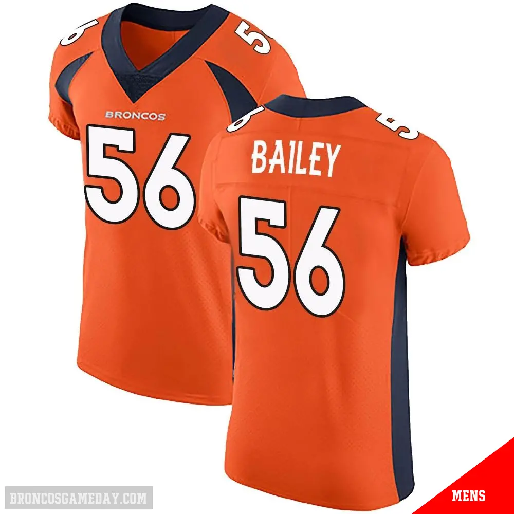 ＃56 Men's Levelle Bailey Orange Elite Denver Broncos Team Color Vapor Untouchable Jersey