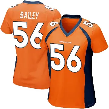 ＃56 Women's Levelle Bailey Orange Game Denver Broncos Team Color Jersey