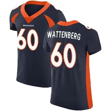 ＃60 Men's Luke Wattenberg Navy Elite Denver Broncos Alternate Vapor Untouchable Jersey