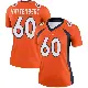 ＃60 Women's Luke Wattenberg Orange Legend Denver Broncos Jersey