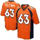 ＃63 Men's Alex Palczewski Orange Game Denver Broncos Team Color Jersey