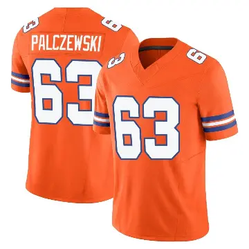 ＃63 Men's Alex Palczewski Orange Limited Denver Broncos Alternate Vapor F.U.S.E. Mile High Collection 1977 Throwback Jersey