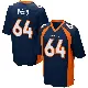 ＃64 Youth Clay Webb Navy Blue Game Denver Broncos Alternate Jersey