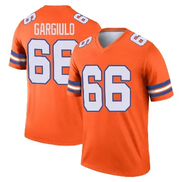 ＃66 Men's Nick Gargiulo Orange Legend Denver Broncos Alternate Mile High Collection 1977 Throwback Jersey