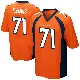 ＃71 Men's Cam Fleming Orange Game Denver Broncos Team Color Jersey