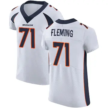 ＃71 Men's Cam Fleming White Elite Denver Broncos Vapor Untouchable Jersey