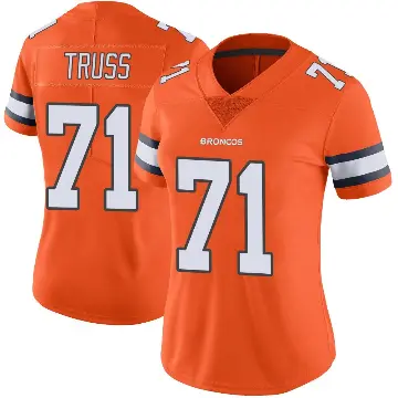 ＃71 Women's Xavier Truss Orange Limited Denver Broncos Color Rush Vapor Untouchable Jersey