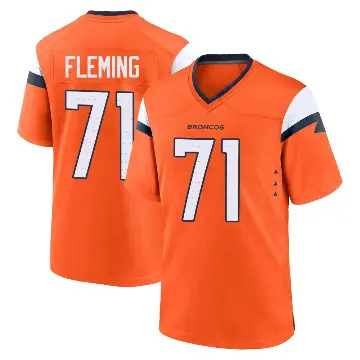＃71 Youth Cam Fleming Orange Game Denver Broncos Jersey