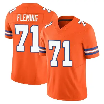 ＃71 Youth Cam Fleming Orange Limited Denver Broncos Alternate Vapor F.U.S.E. Mile High Collection 1977 Throwback Jersey