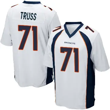 ＃71 Youth Xavier Truss White Game Denver Broncos Jersey