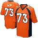 ＃73 Men's Frank Crum Orange Game Denver Broncos Team Color Jersey