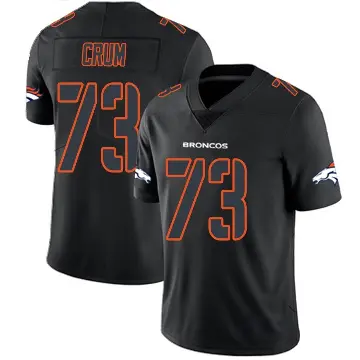 ＃73 Youth Frank Crum Black Impact Limited Denver Broncos Jersey