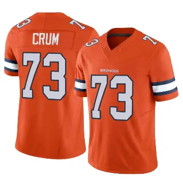 ＃73 Youth Frank Crum Orange Limited Denver Broncos Vapor F.U.S.E. Jersey