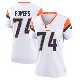 ＃74 Women's Ben Powers White Game Denver Broncos 2nd Jersey