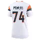 ＃74 Women's Ben Powers White Game Denver Broncos 2nd Jersey