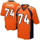 ＃74 Youth Ben Powers Orange Game Denver Broncos Team Color Jersey