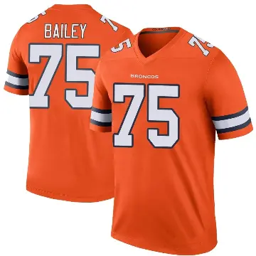 ＃75 Men's Quinn Bailey Orange Legend Denver Broncos Color Rush Jersey
