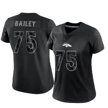 ＃75 Women's Quinn Bailey Black Limited Denver Broncos Reflective Jersey