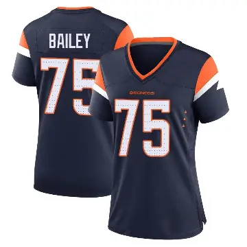 ＃75 Women's Quinn Bailey Navy Game Denver Broncos Alternate Jersey